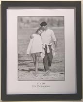 5/8" Wide Black Wood 11x17 Picture Frame, Glass