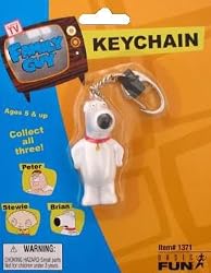 Family Guy Brian Figural Keychain by Basic Fun