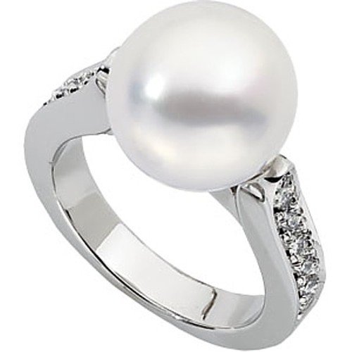 18K Palladium White Gold Paspaley South Sea Cultured 