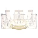 Six Deck Revolving Canasta Tray