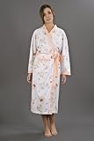 Peach Floral Dressing Gown Large