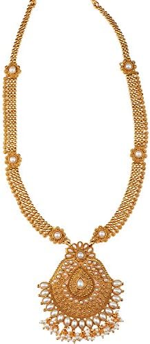 Bollywood Gold Plated Rani Haar Necklace Earring Set Fashion Jewelry