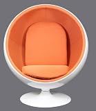 Lexington Modern Eero Aarnio Style Ball Chair, Orange