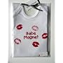 Babe magnet' white 0-6 months baby long sleeve tee