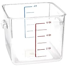 Rubbermaid Commercial Products FG630600CLR 6-Quart Carb-X Space Saving Container