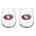 NFL San Francisco 49ers Curved Beverage Glass, 16-ounce, 2-Pack