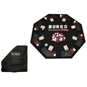 Trademark Poker Texas Traveller Table Top and 300 Chip Travel Set