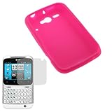 GTMax Hot Pink Soft Silicone Case + Clear LCD Screen Protector for AT&T HTC ....