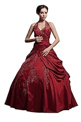 Halter Backless  Satin/Taffeta Evening Dress  With a Bow(s)