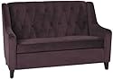 Office Star Products Avenue Six Curves Purple Fabric Tufted Loveseat