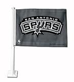 San Antonio Spurs Car Flag (Silver Background)