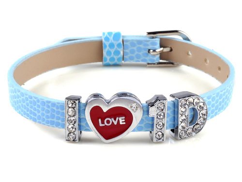 Imixlot® Love One Direction I Love ID Blue Wristband Bracelet