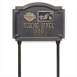 Harley Davidson Dyna Medallion Lawn Plaque in Bronze and Gold Customize: Yes