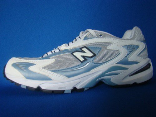 New Balance 725 Weite B Laufschuhe weiß/blau/silber, Größe:38