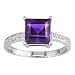 14k White Gold Amethyst Ring