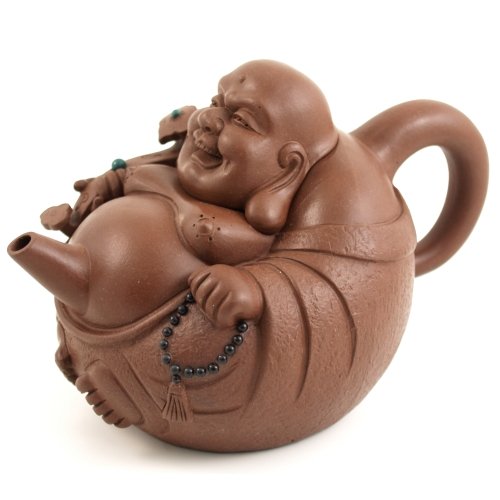 Brown Laughing Buddha Chinese Yixing Clay Tea Pot 21 ounces Brown Laughing Buddha Chinese Yixing Clay Tea Pot 21 ounces