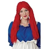 California Costumes Women's Rag Doll Wig,Red,One Size