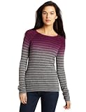 Christopher Fischer 100% Cashmere Women's Long Sleeve Striped Dip Dyed Ballet Neck Sweater