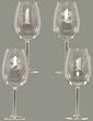 Individually Hand Etched Wine Tasting White Wine Glass 9" Set / 4