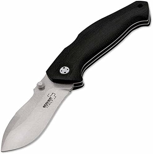 Mojo, Black G10 Handle, Bellied Plain w/Belt Pouch - M - 01BO306