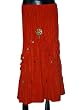 Girl's Wear Bellydance Girls's Skirt Orange Color with Sequin Work Indian Clothing 32 Inches Length