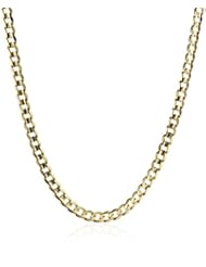 Jewelry: 18k Yellow Gold 3.1mm Italian Flat Curb Chain Necklace, 18" - IMD Trading Company, Inc.