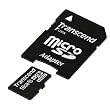Transcend TS16GUSDHC10 Micro SD HC10 con adattatore SD, 16Gb, Nero