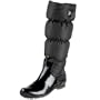 Aquatalia by Marvin K. Women's Beauty Boot,Black weatherproof patent/Nylon,8 M US