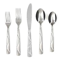 Cambridge Silversmiths Boa Sand 45-Piece Flatware Set, 18/0 Stainless Steel