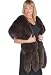 Fur Cape - Brown Fox Fur Wrap with Double Fox Trim