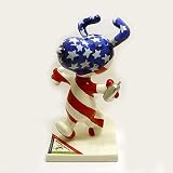 Ceramic ALL American Snoopy Digital Dog Flag Star & Stripes Stature Figure Figurine Westland Giftware