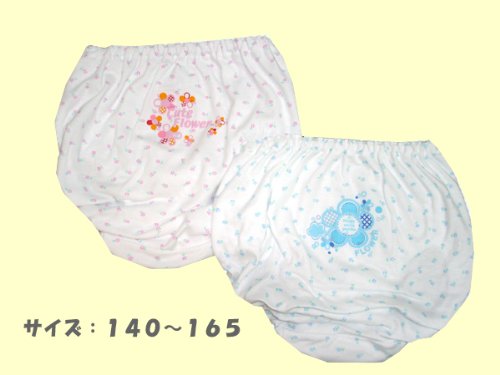 【日本製】小花発泡プリントショーツ２枚組140～165