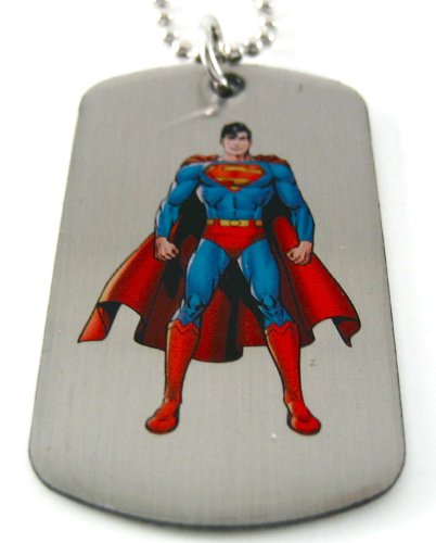  : Superman Man of Steel Dog Tag & Chain Necklace