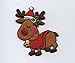 Christmas Reindeer Iron on Embroidered Patch