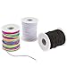 Apipi 3 Roll Elastic Cord Beading Threads Stretch String Fabric Crafting Cords- 328ft x 1mm Colorful Stretchy Bead Thread Christmas Gifts for Beading,Jewelry Making, Masks, Christmas DIY Crafting(MUL