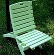 Seafoam Green Cypress Wood Folding Outdoor Chair with Beverage Cup Holder