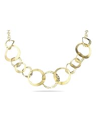 14K Yellow Gold Matte-Finished and Etched Hand-Crafted Open Link Necklace.