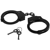 Police Edition Stainless Steel Professional Grade Handcuffs - Black