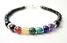 Sterling Silver Black Tourmaline Chakra Bracelets: Chakra Balancing Crystal Healing Metaphysical Properties Spiritual Jewelry