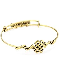 Alex and Ani "Spiritual Armor" Endless Knot Expandable Wire Bangle Bracelet
