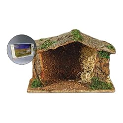 Wood Nativity Stable - 9" Length x 7" Height - Boxed
