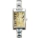 Rectangular Italian Charm Watch of Grunge Music with Piano Keys Treble Clef and Notes