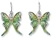 Luna Moth Silver & Enamel Earrings