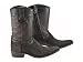 Cowboy Mens Boots By Cuadra - Dark Brown/black with Zipper - Shark Leather - Handmade - Sizes From 7.5 to 11