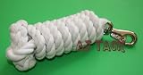 10 ft Cotton Lead Rope Bolt Snap White
