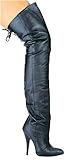 Women's 8899H5 5 Heel Pig Leather Thigh High Boots