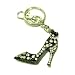 Swarovski Clear Crystal Stiletto Heel Shoes Bag Key Chain Key Chain Handbag Charm Black