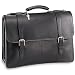 Jack Georges University Oversized Black w/ Buckle Straps Triple Gusset Flap - JG-BK2499