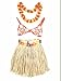 TIKI HULA GRASS SKIRT SET - ADULT - HAWAIIAN HULA OUTFIT