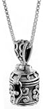 Sterling Silver Prayer Box with Floral Design
